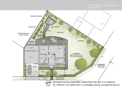 Gestaltung einer Gartenanlage