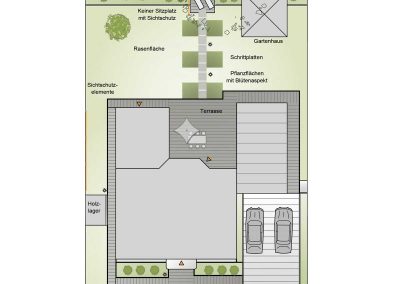 Gestaltung einer Gartenanlage